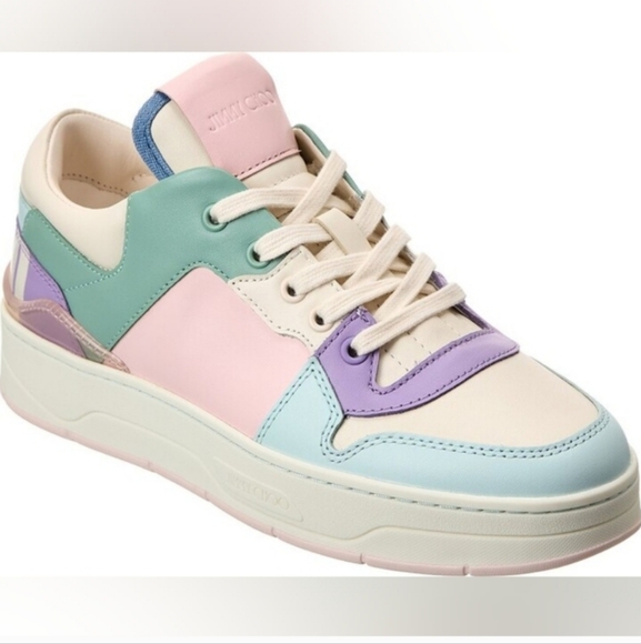 Jimmy Choo Shoes - NEW Jimmy Choo Florent Sneakers – Cream & Pink Size 38